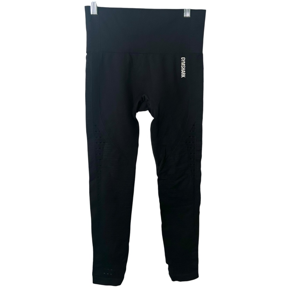 Gymshark‎ Women's Black Seamless Energy Leggings with Eyelet Detail in Size S